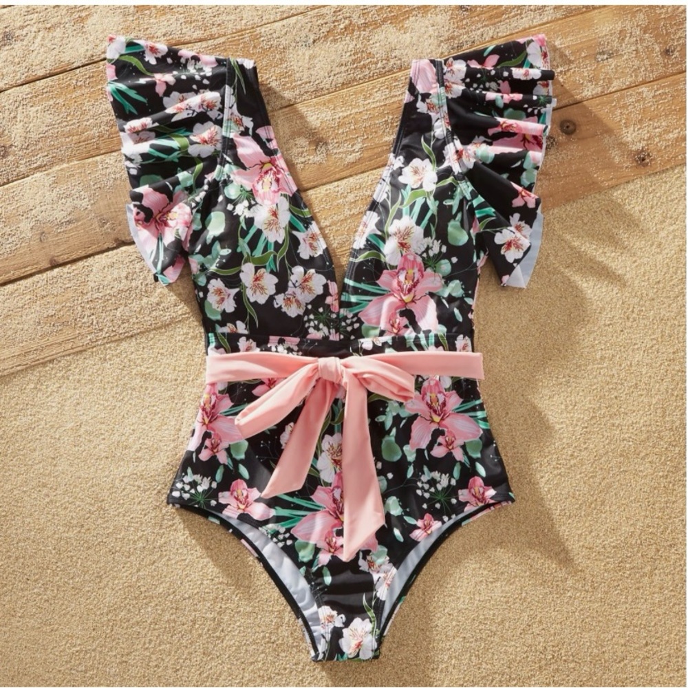 COPY - Mommy and Me matching Floral bathing suits